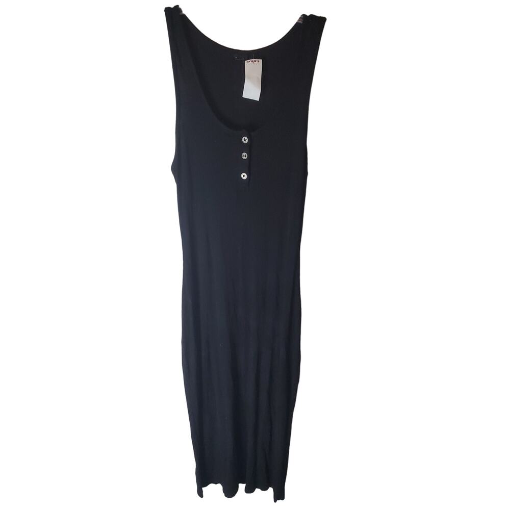 TongKiki Black Ribbed Racerback Dress, NWT, Small